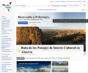 Portada de Wikiviajes en Español